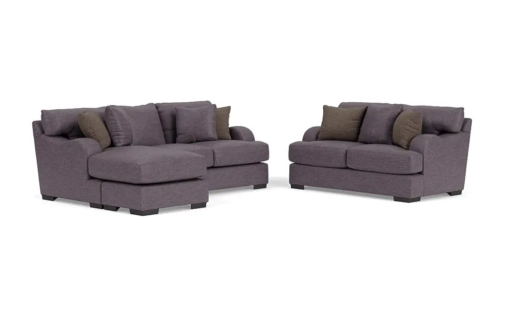 Catamaran Crypton Performance Reversible Sofa Chaise & Loveseat Custom