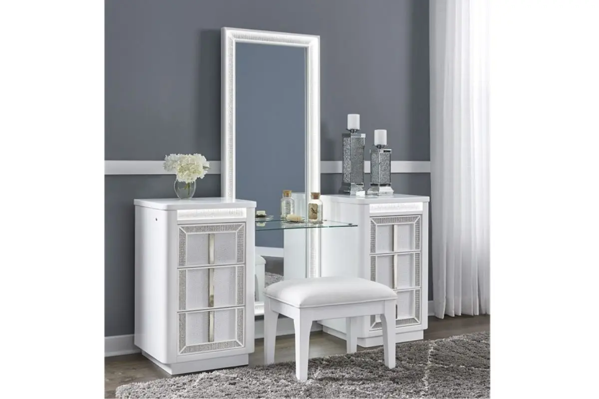 Chalanna Vanity & Mirror & Stool - Image 2