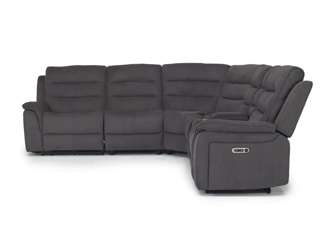 Chanell 6 Piece 2 Power Sectional With 2 Power Armless Recliner - Image 4