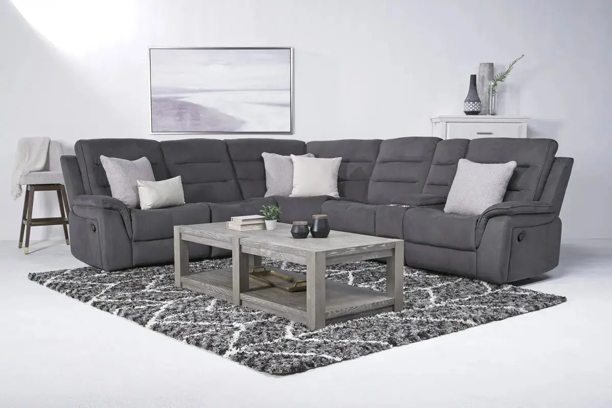 Chanell 6 Piece Reclining Sectional With Armless Recliner