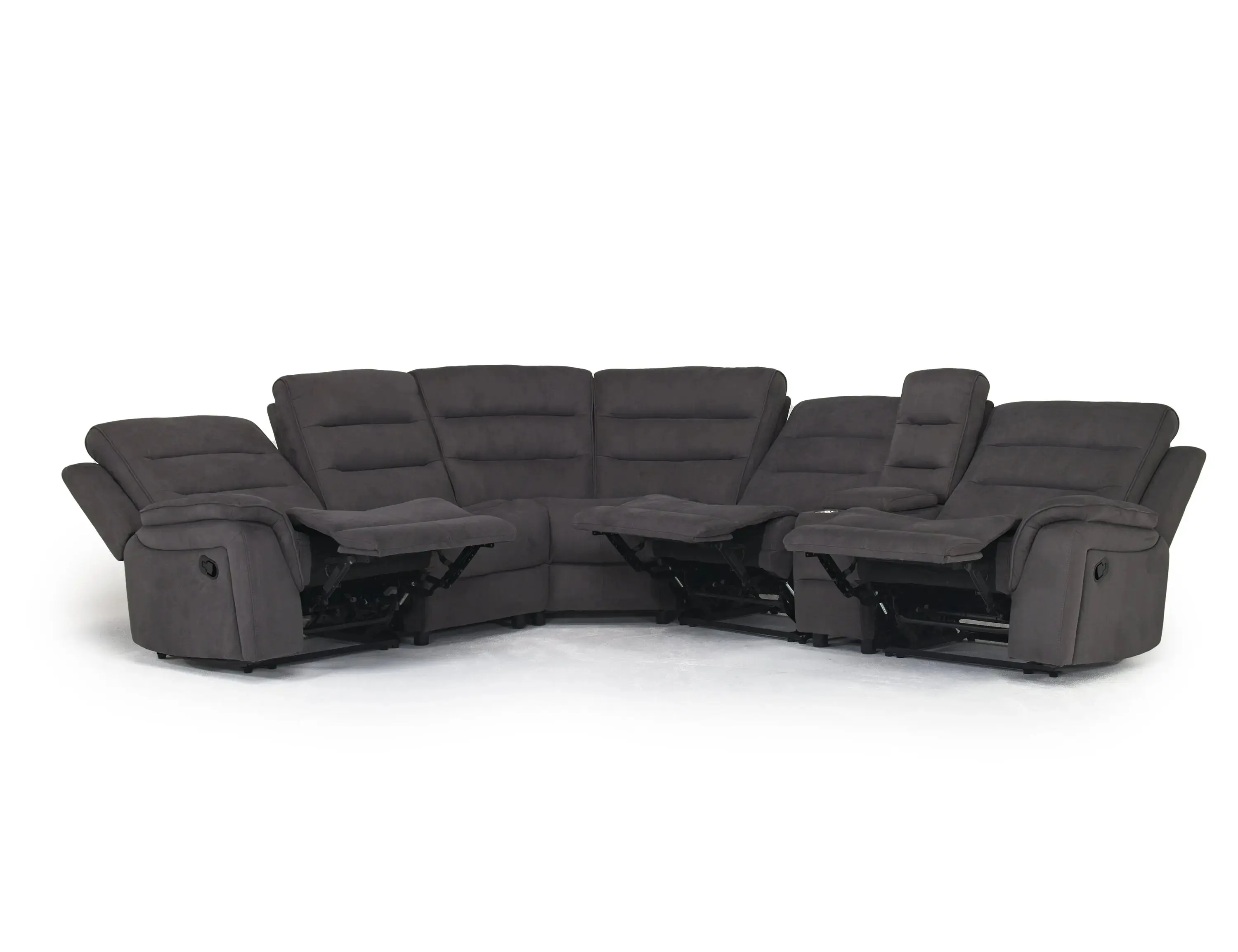 Chanell 6 Piece Reclining Sectional With Armless Recliner - Image 3