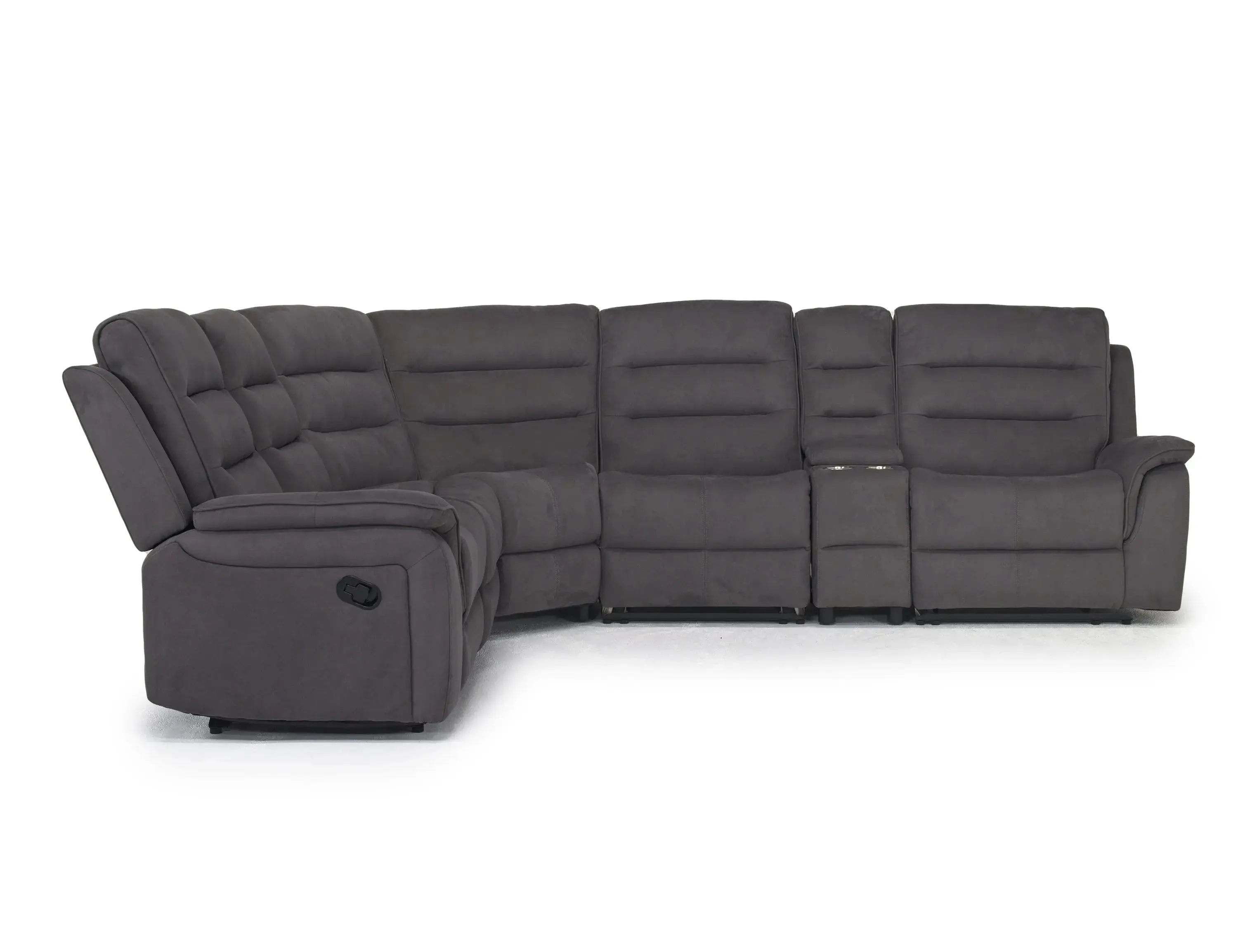 Chanell 6 Piece Reclining Sectional With Armless Recliner - Image 5