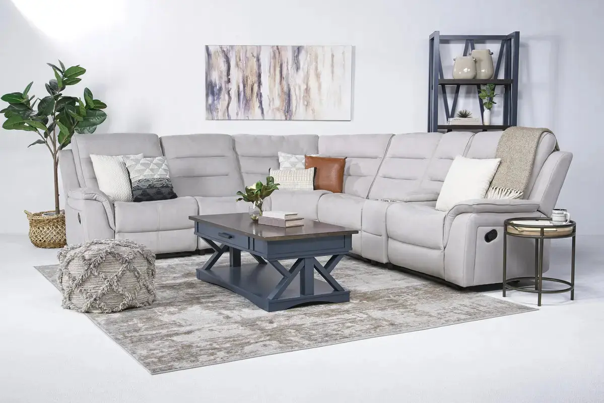 Chanell 6 Piece Reclining Sectional With Armless Recliner - Image 8