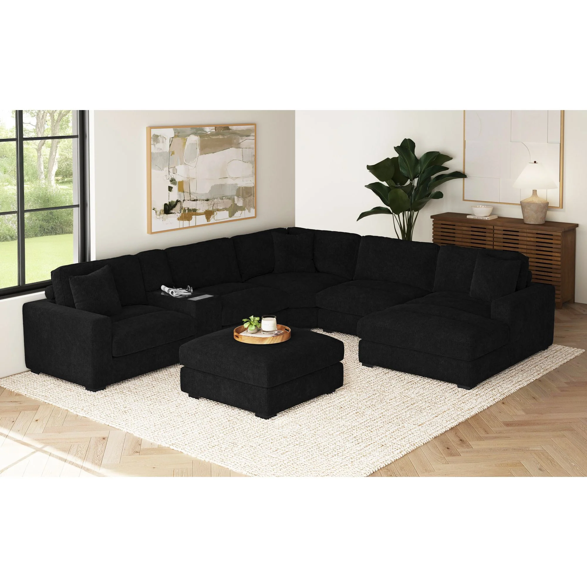 Cuddle Cloud 6 Piece Chaise Sectional - Image 15