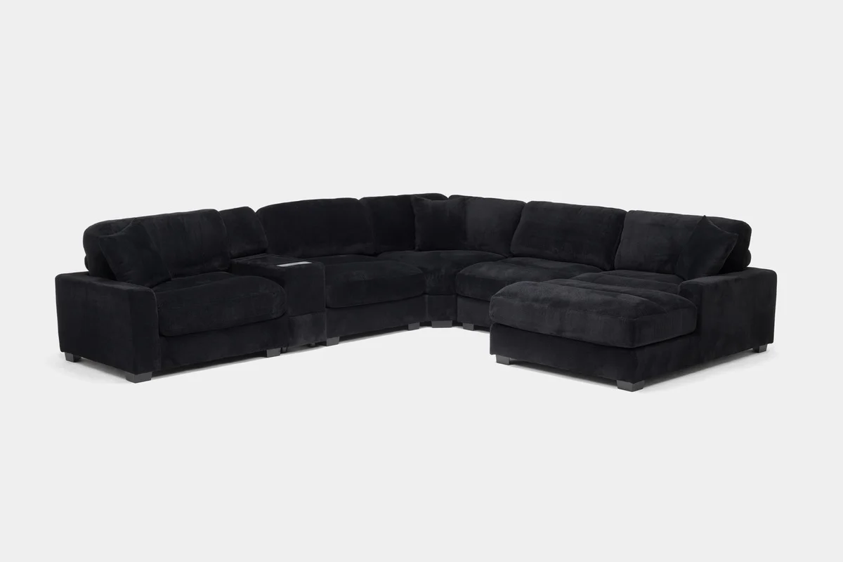 Cuddle Cloud 6 Piece Chaise Sectional - Image 16
