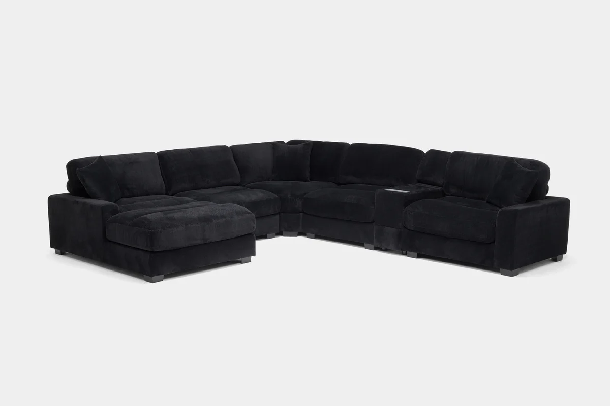 Cuddle Cloud 6 Piece Chaise Sectional - Image 5