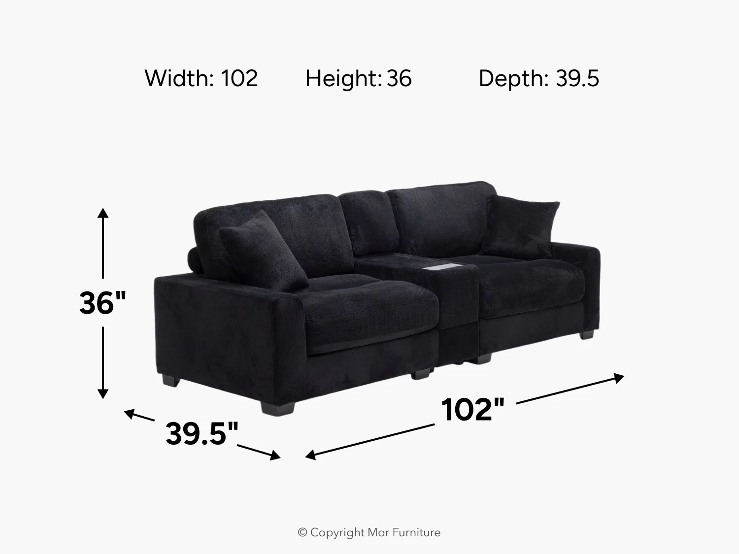 Cuddle Cloud Console Loveseat - Image 10