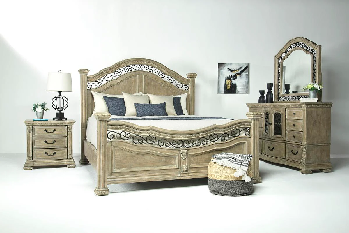 Durango Panel Bed & Dresser & Mirror & Nightstand