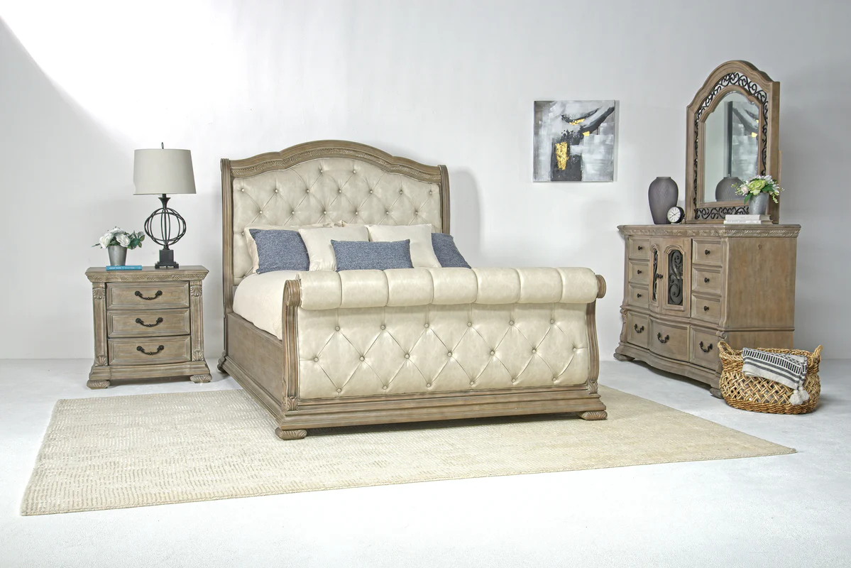 Durango Sleigh Bed & Dresser & Mirror & Nightstand