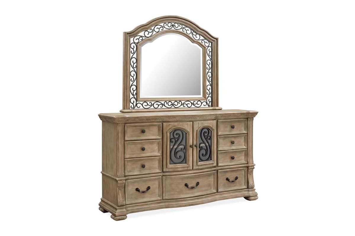 Durango Sleigh Bed & Dresser & Mirror & Nightstand - Image 6