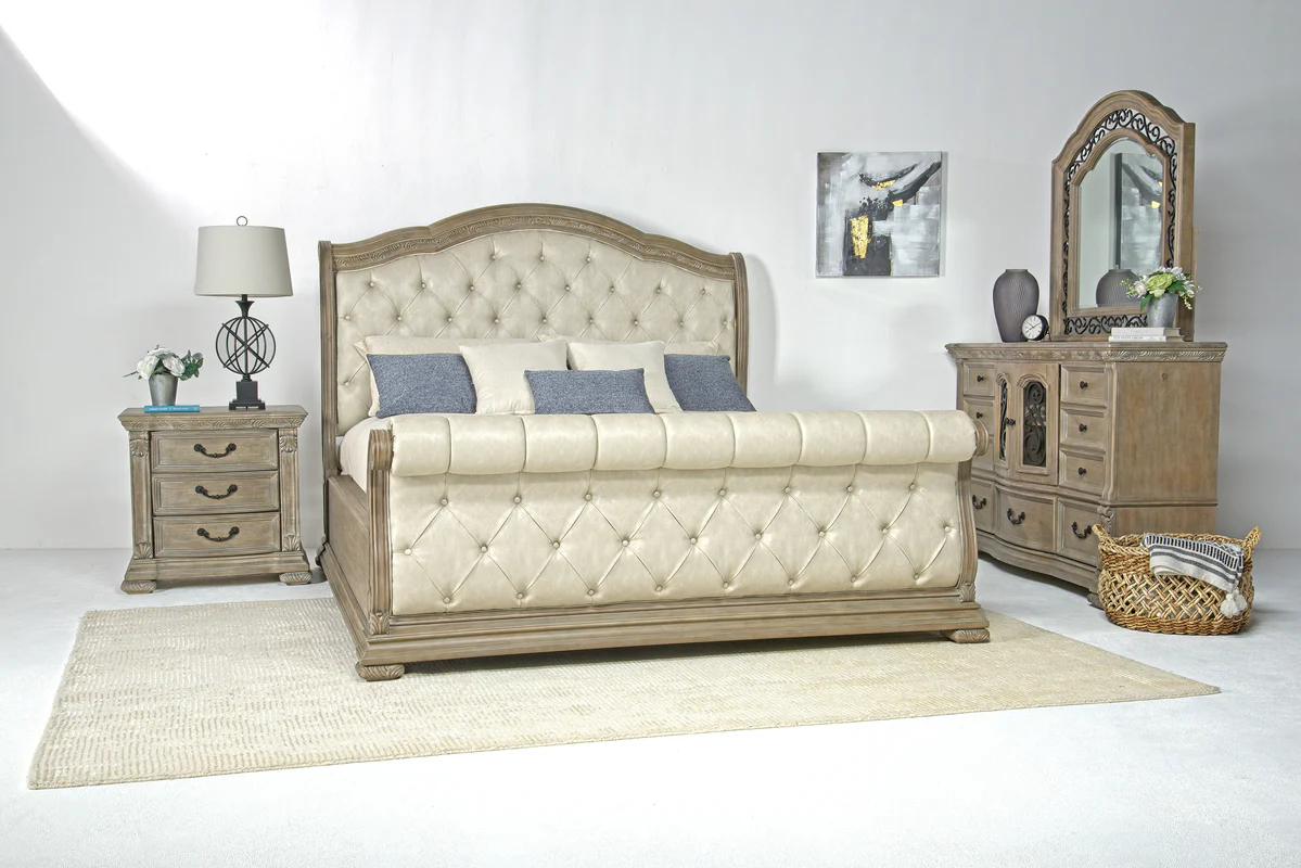 Durango Sleigh Bed & Dresser & Mirror & Nightstand - Image 9