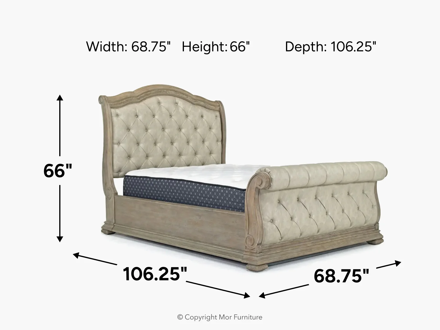 Durango Upholstered Sleigh Bed - Image 5