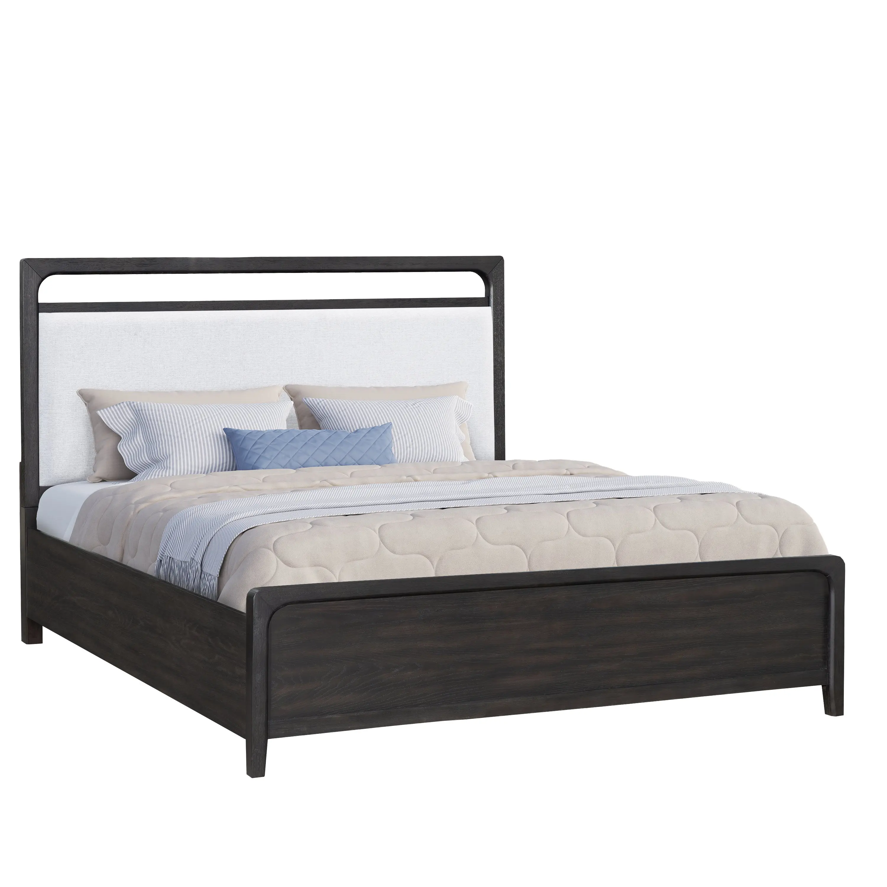 Easton Upholstered Bed & Dresser & Mirror & Nightstand - Image 16