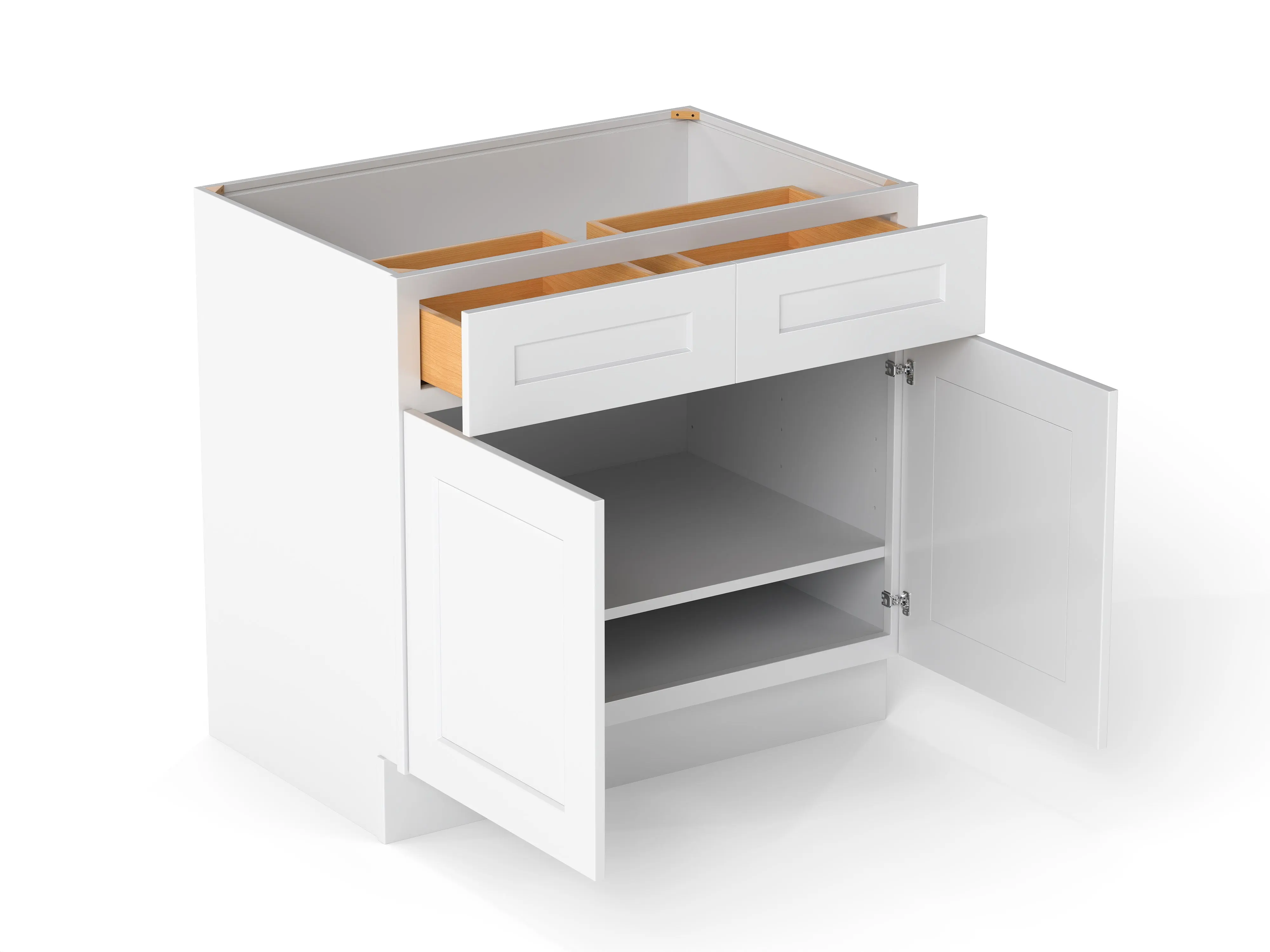 Elegant 2 Door Base Cabinet With 2 Drawers - Image 2