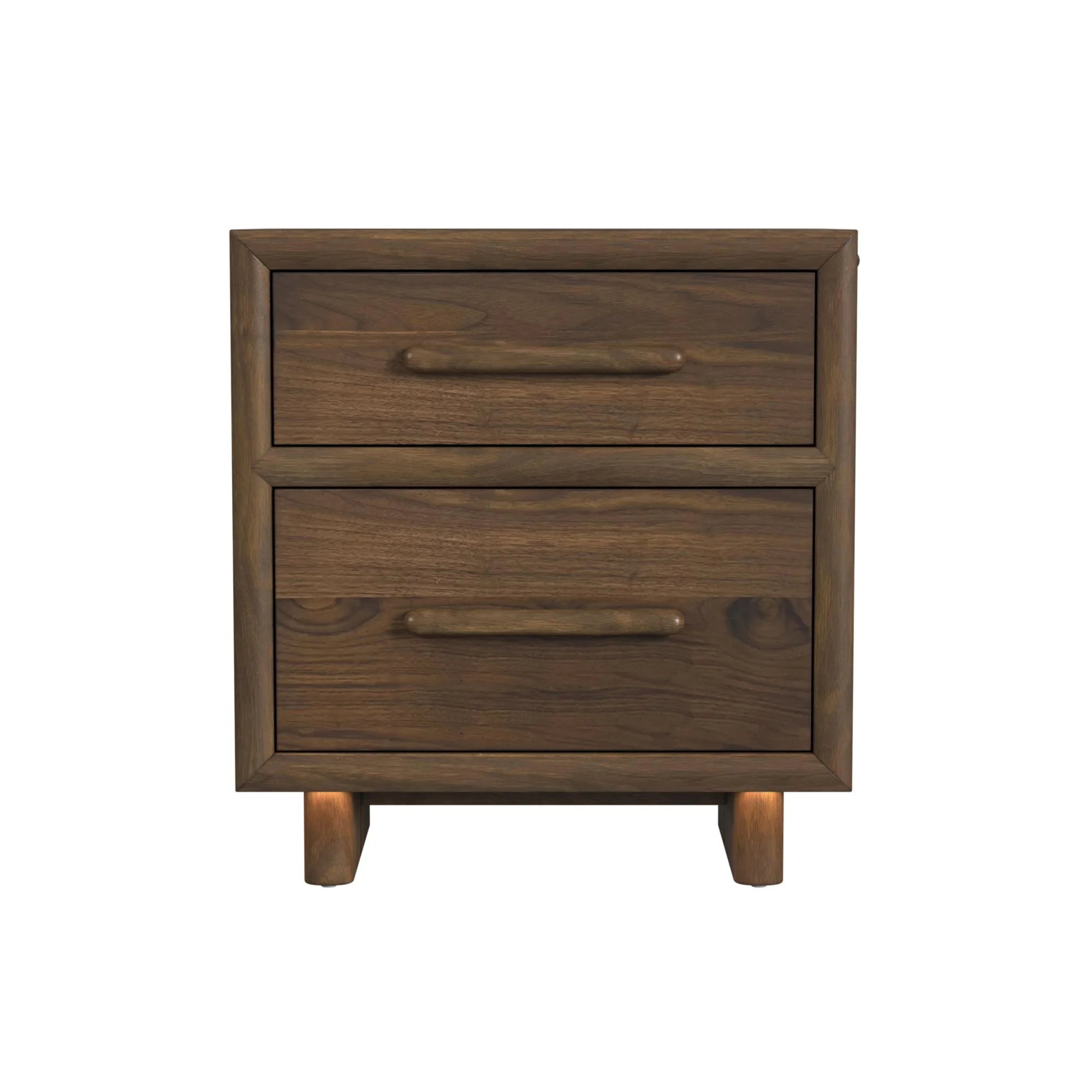 Elm Upholstered Bed With Lights, Dresser, Mirror & Nightstand - Image 7
