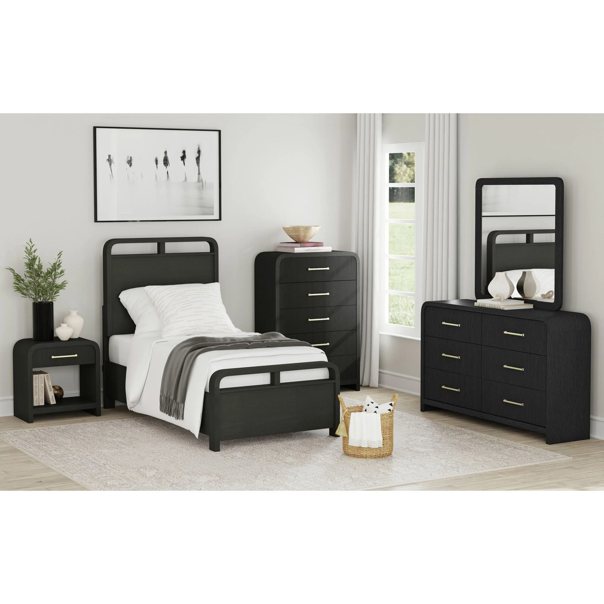 Emberly Panel Bed & Dresser & Mirror & Nightstand - Image 43