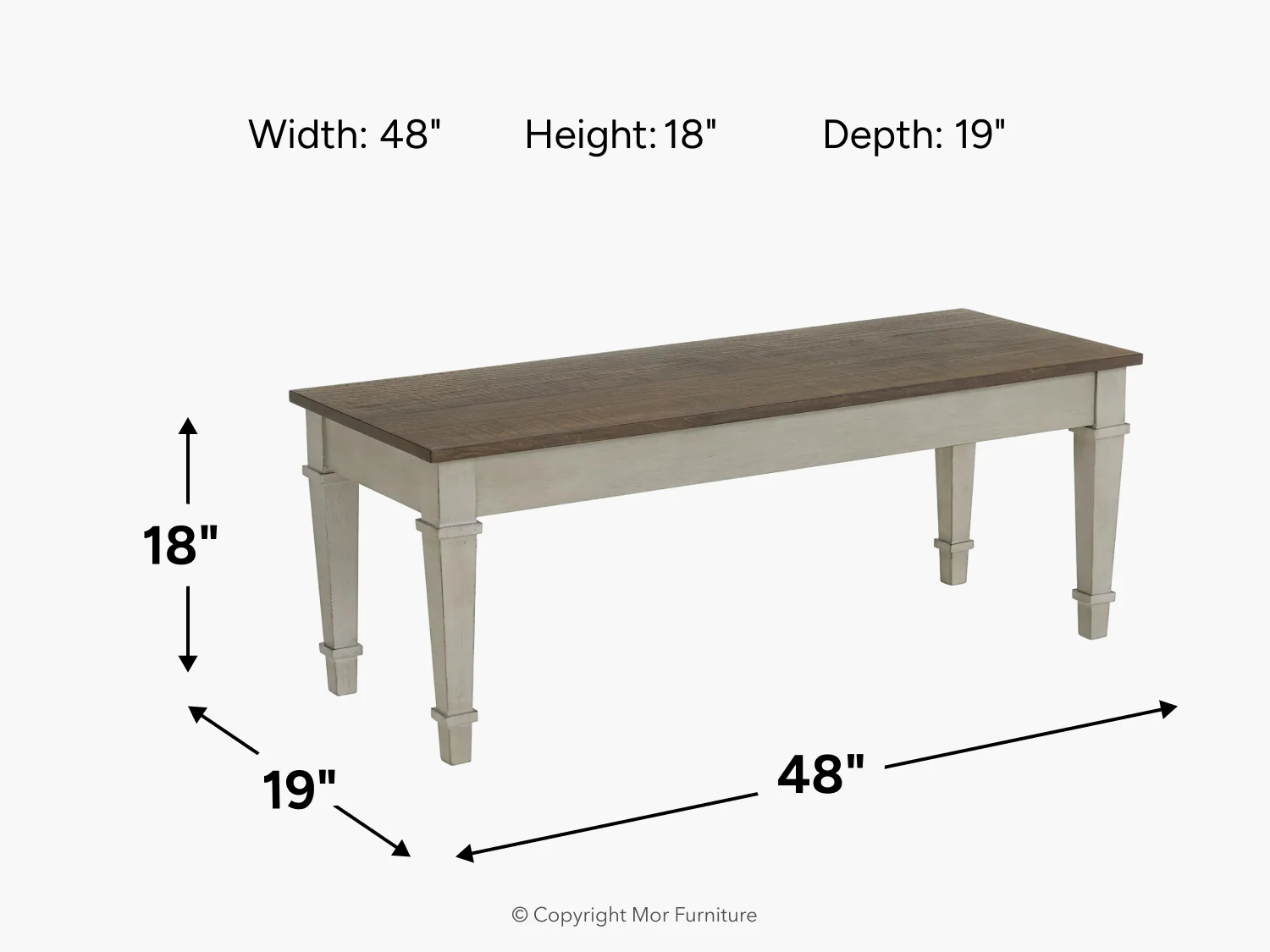 Farmington Dining Bench - Image 9
