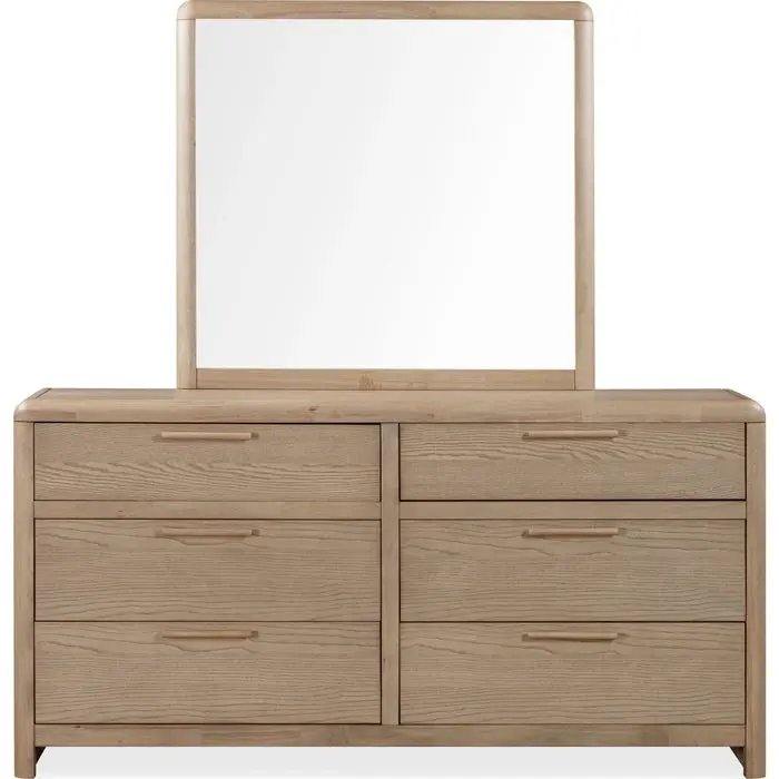 Furano Upholstered Bed & Dresser & Mirror & Nightstand - Image 10