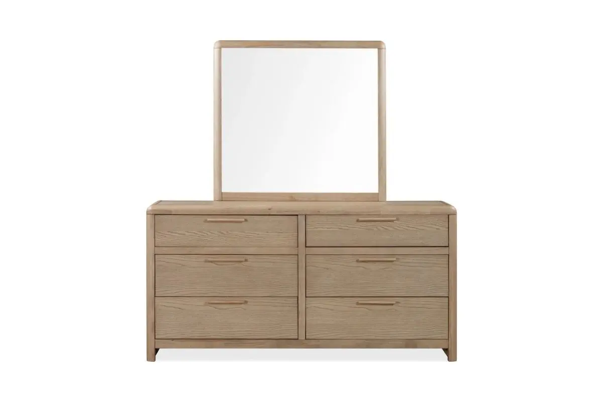 Furano Upholstered Panel Bed & Dresser & Mirror & Nightstand - Image 22
