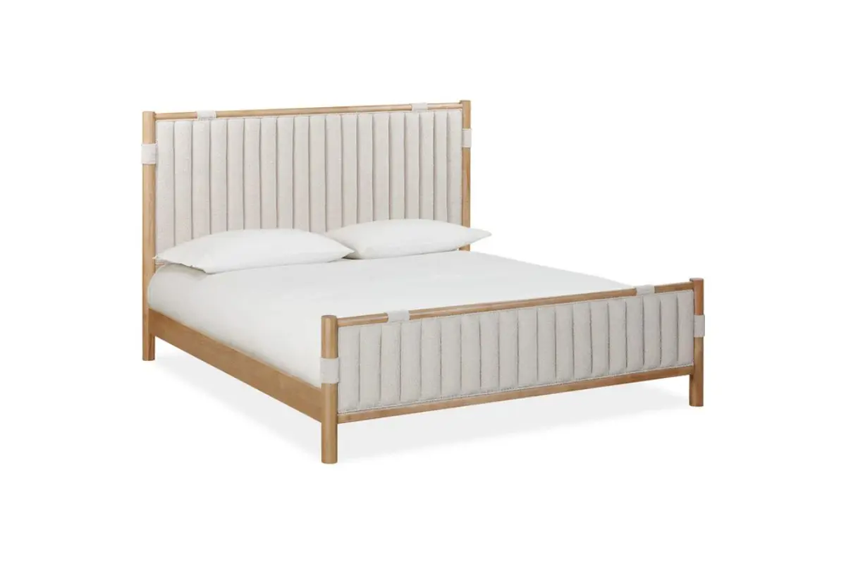 Furano Upholstered Panel Bed & Dresser & Mirror & Nightstand - Image 8