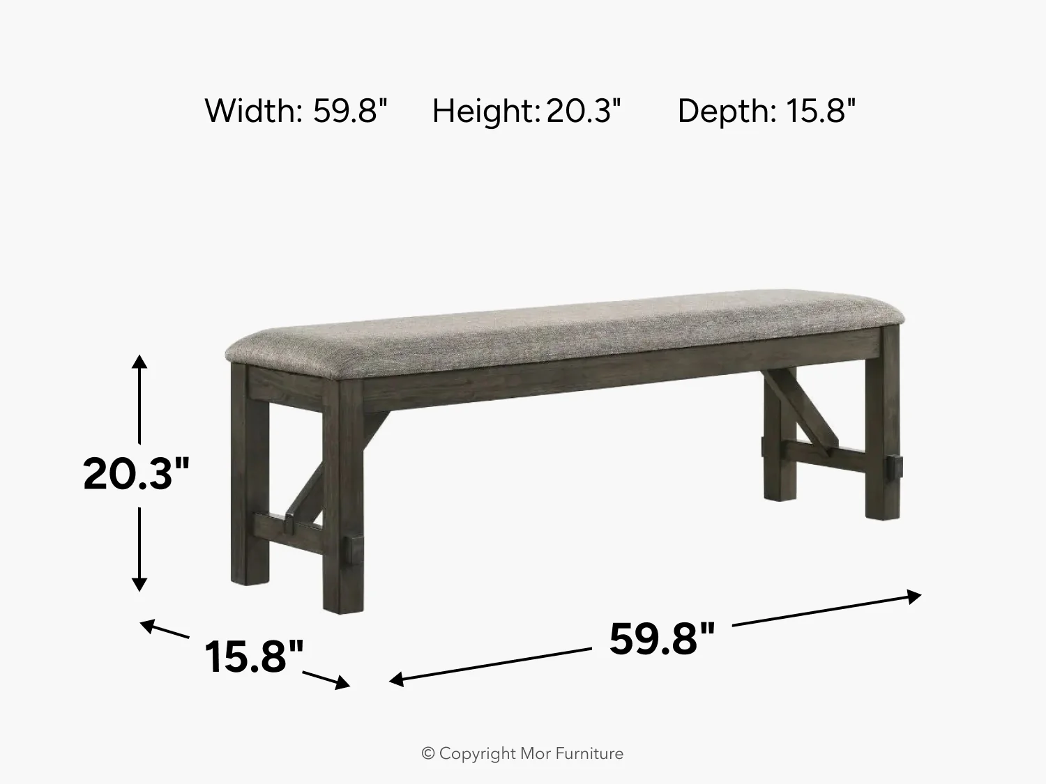 Gulliver Dining Bench - Image 4