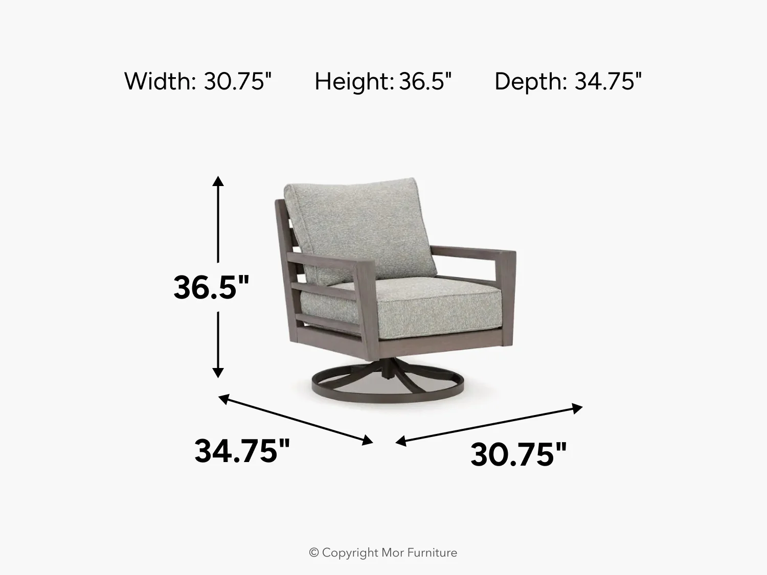 Hillside Barn Outdoor Swivel Chair - Image 6