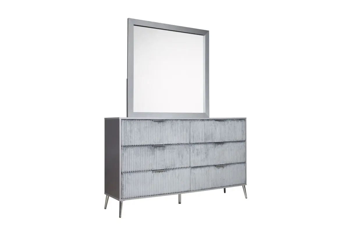 Kailani Upholstered Panel Bed & Dresser & Mirror & Nightstand - Image 23