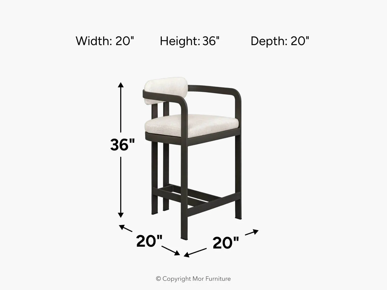 Kalmar Outdoor Counter Height Stool - Image 10