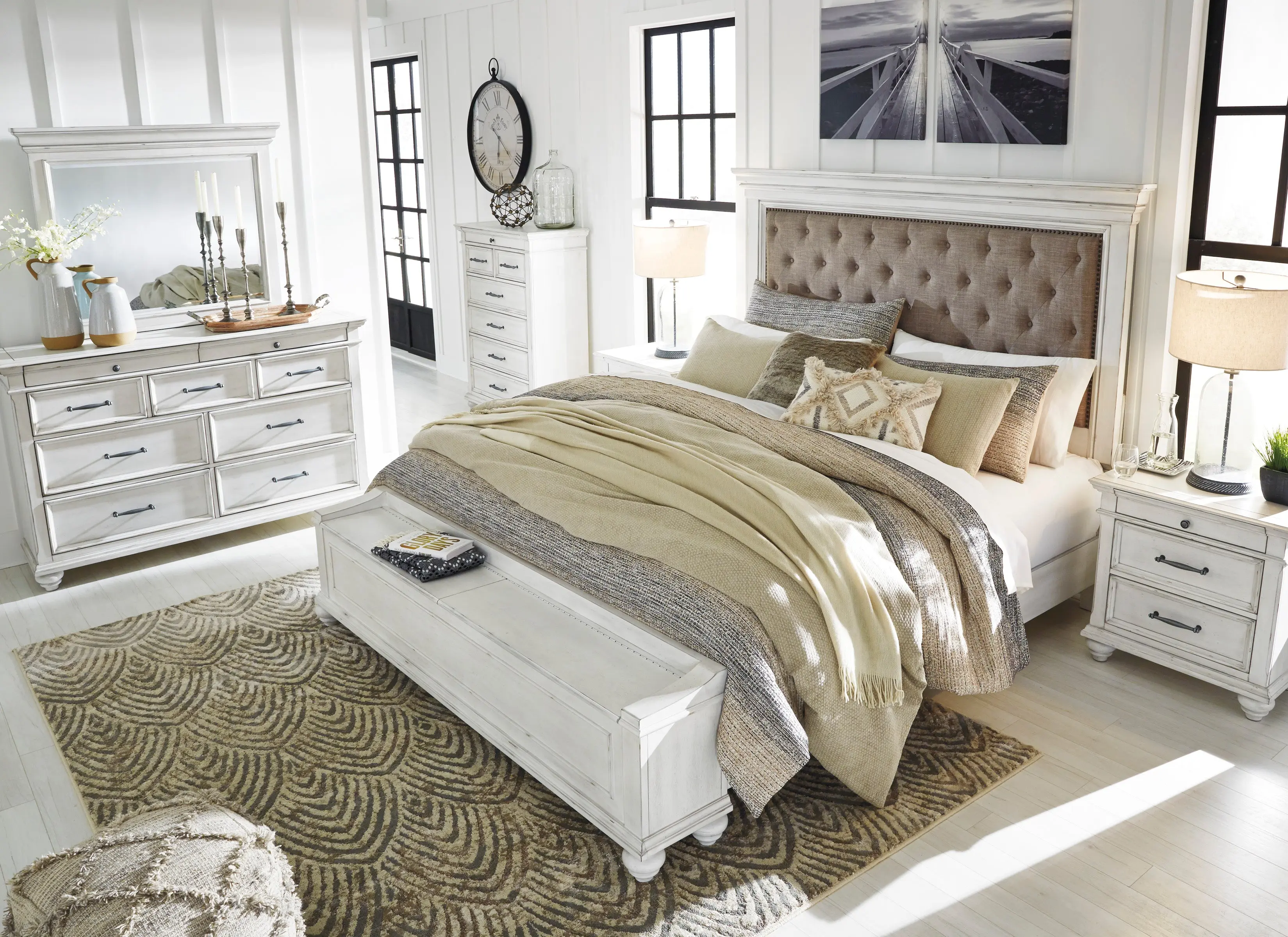 Kanwyn Upholstered Bed With Storage & Dresser & Mirror & Nightstand - Image 12