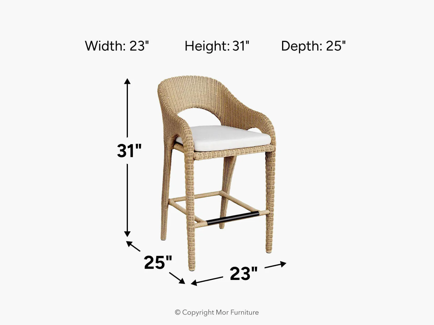 Kavali Outdoor Barstool - Image 13