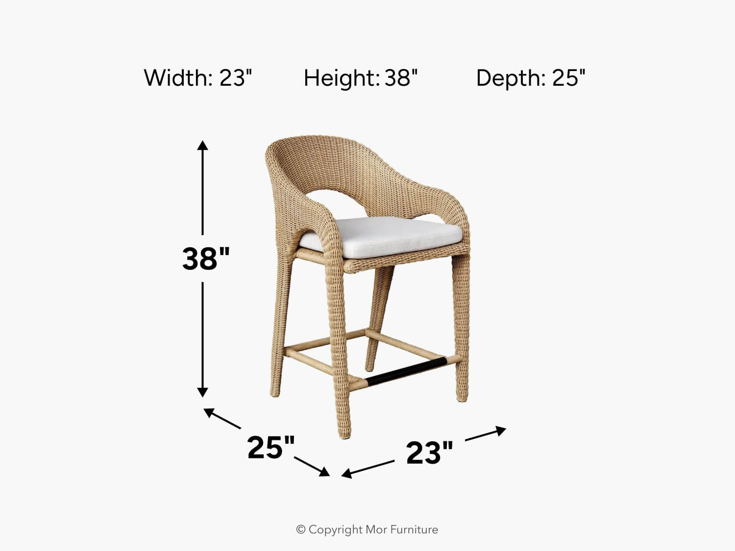 Kavali Outdoor Counter Height Stool - Image 19