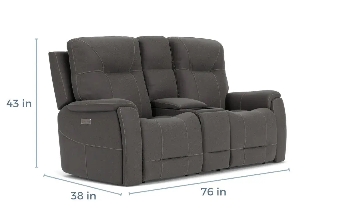 Kingston 3 Power Console Loveseat - Image 18