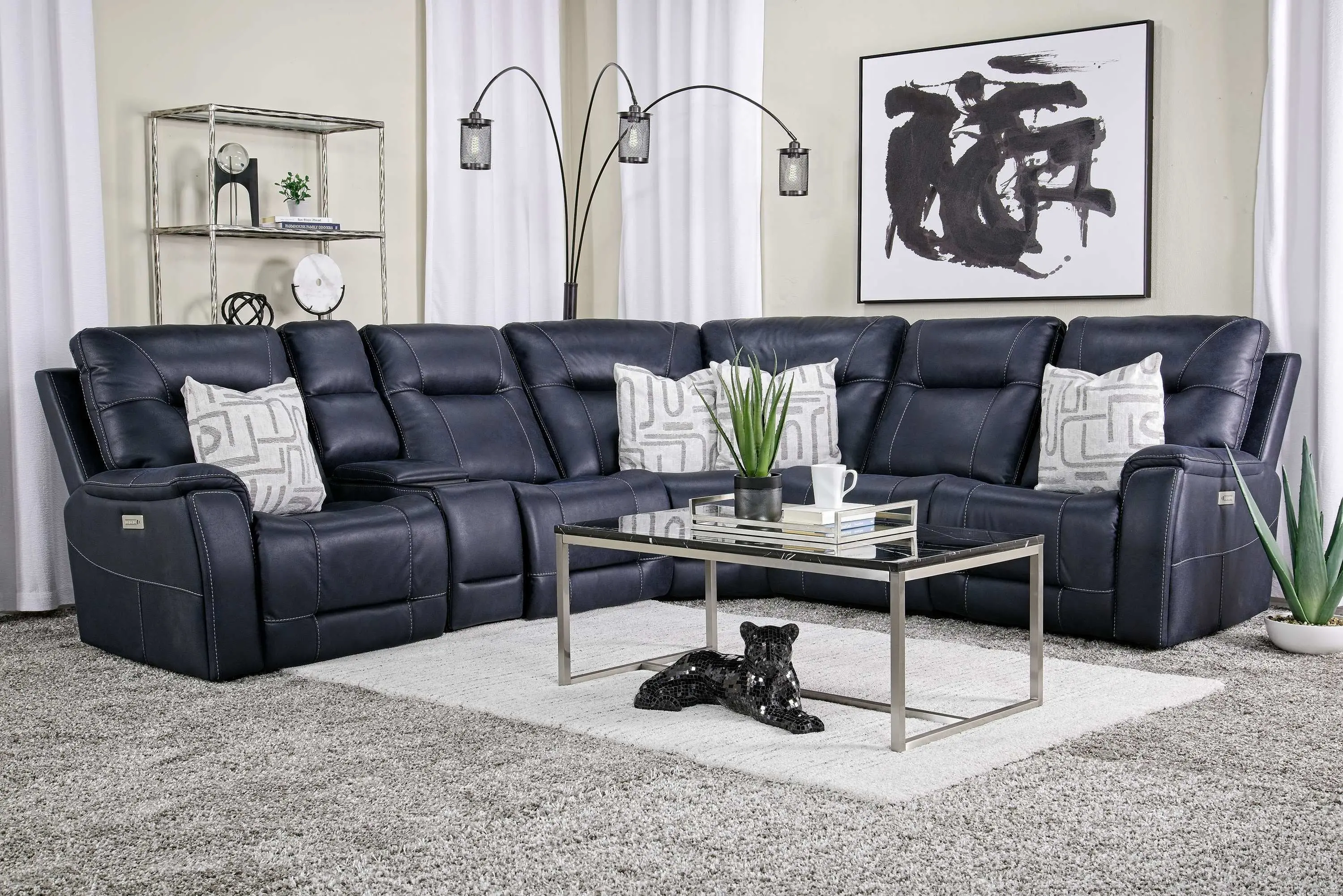 Kingston 6 Piece 3 Power Sectional - Image 5