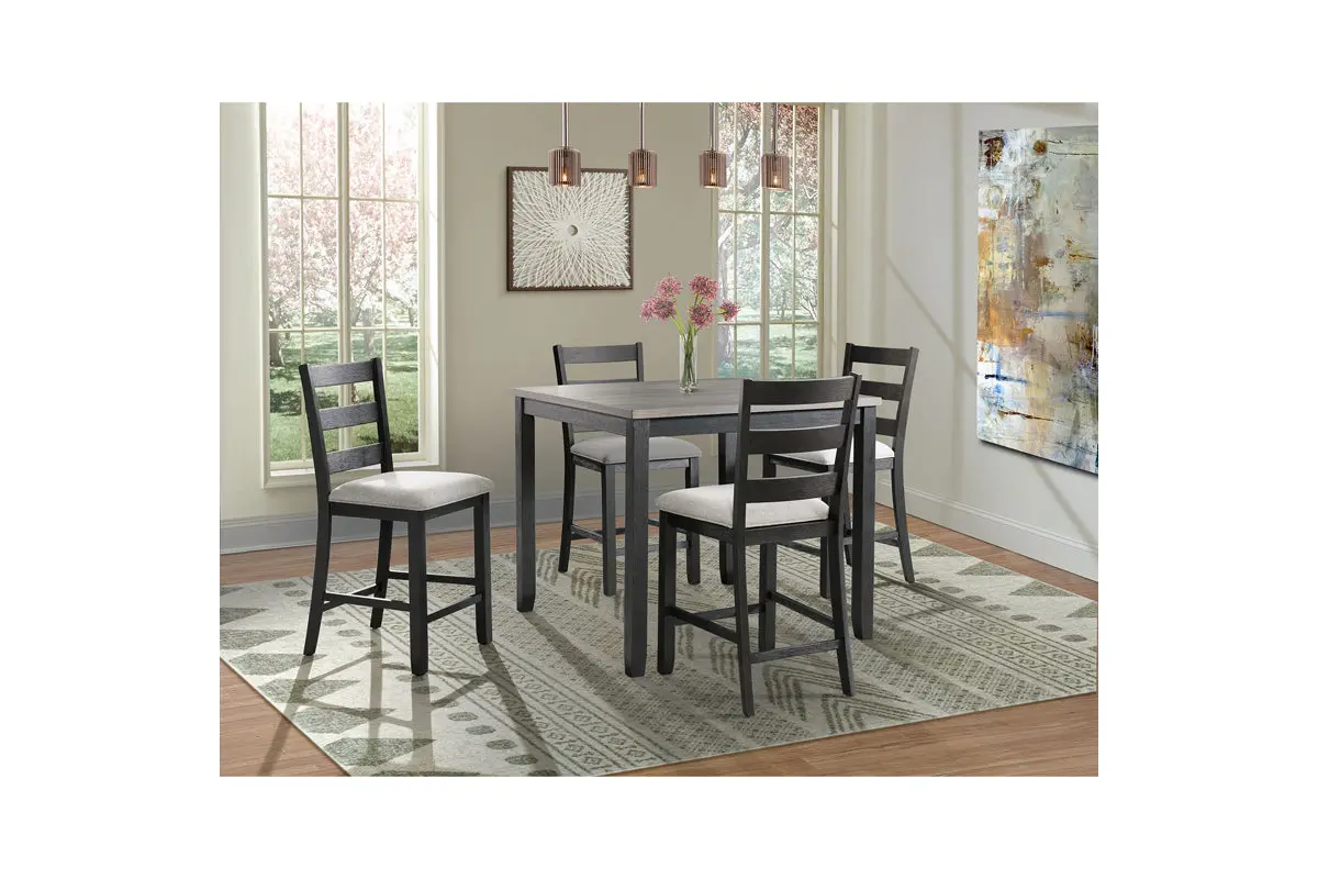 Kona Square Counter Height Dining Table & 4 Stools