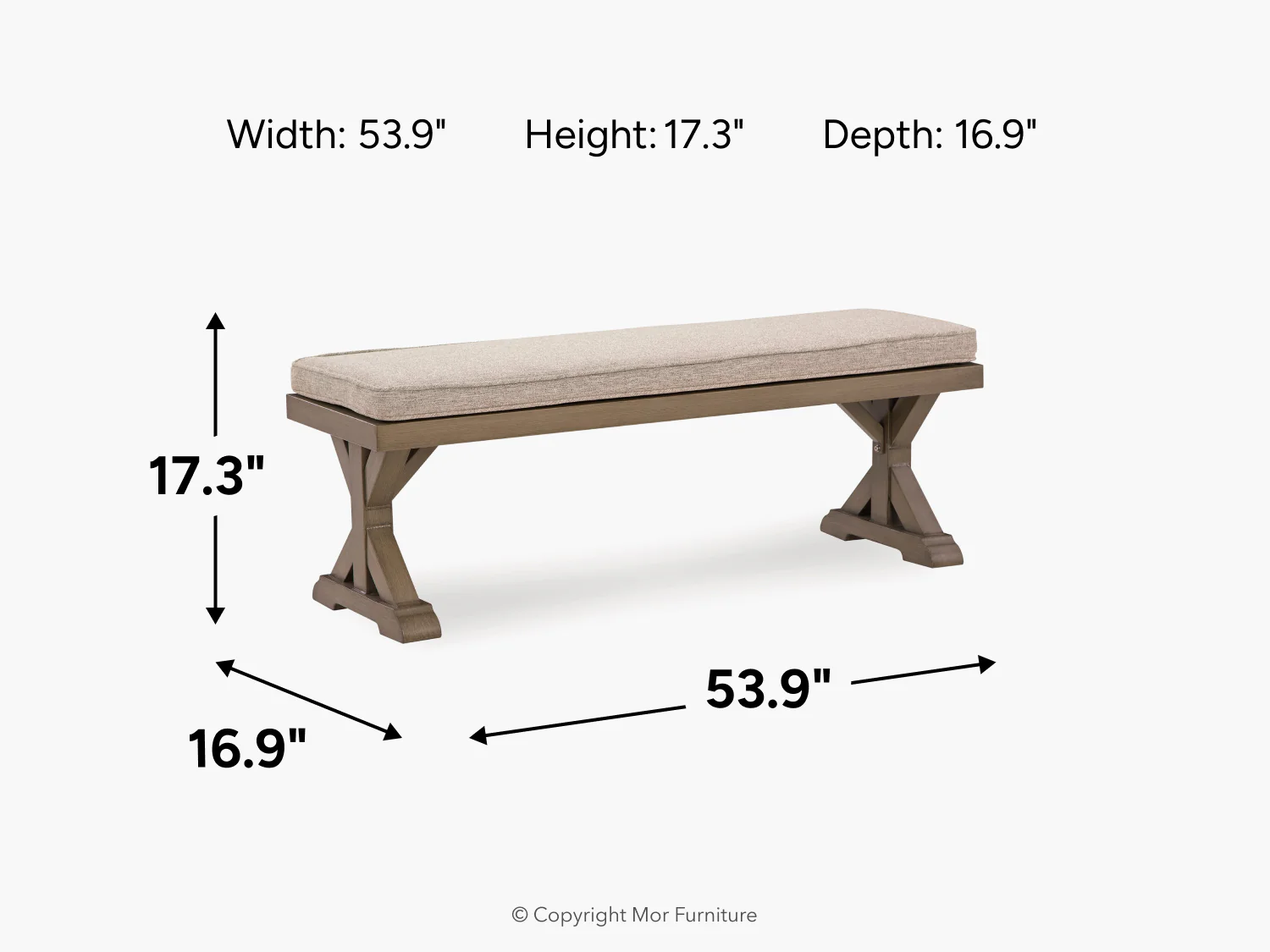 Laguna Heights Outdoor Bench - Image 4