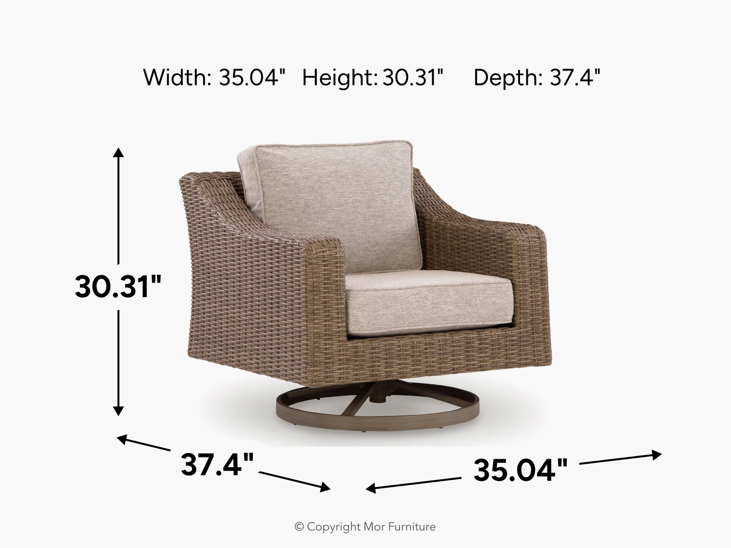 Laguna Heights Outdoor Swivel Chair - Image 4