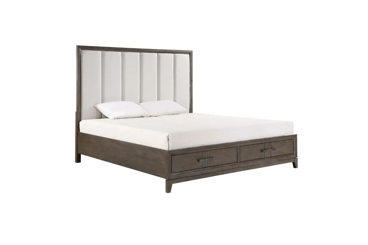 Landon Upholstered Panel Bed & Dresser & Mirror & Nightstand - Image 2