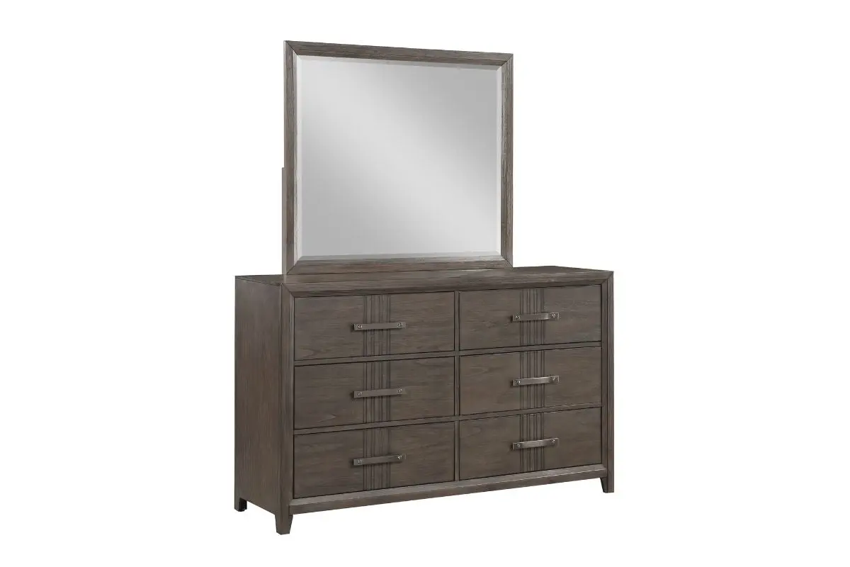 Landon Upholstered Panel Bed & Dresser & Mirror & Nightstand - Image 4