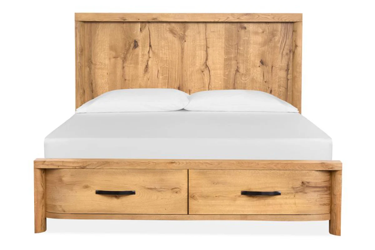 Laramie Panel Bed With Storage & Dresser & Mirror & Nightstand - Image 2