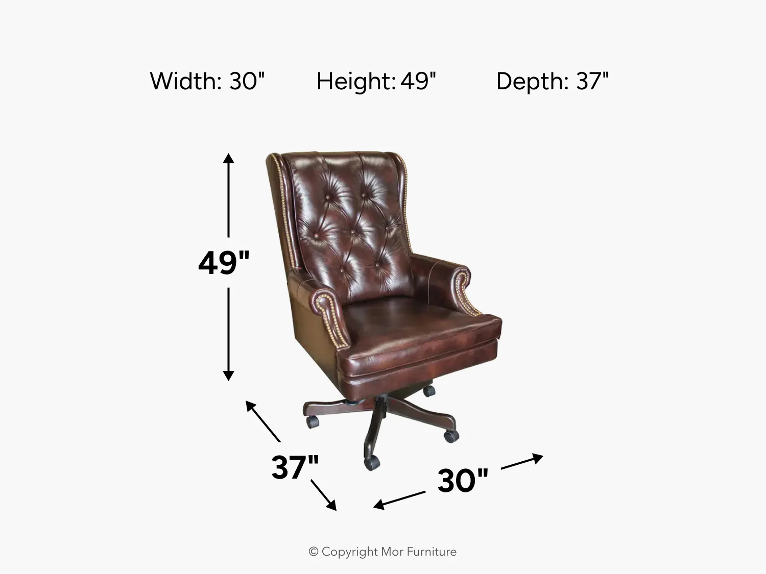 Leather Office Desk Chair - Image 11