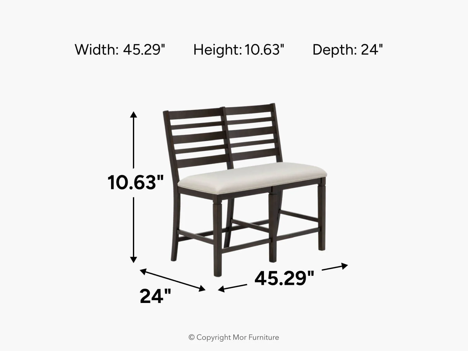 Lincoln Counter Height Bench - Image 5