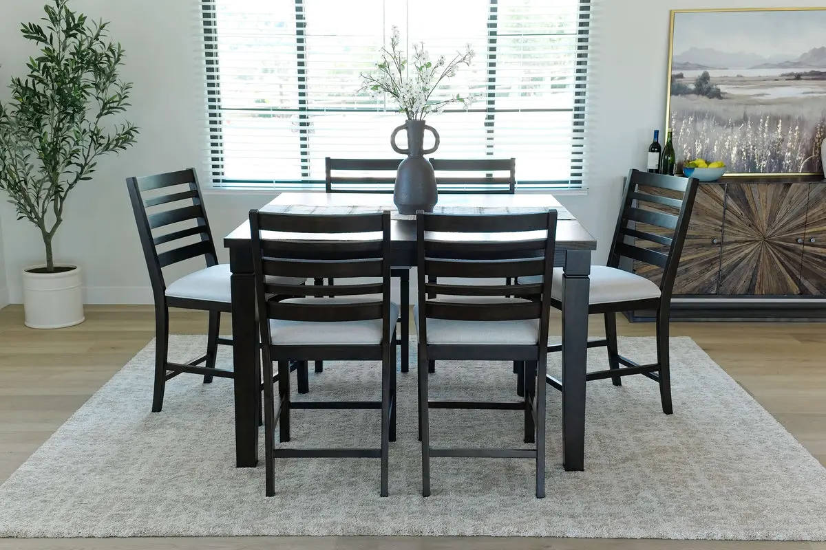 Lincoln Counter Height Dining Table & 6 Stools - Image 2