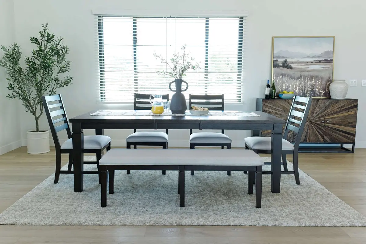 Lincoln Dining Table & 4 Chairs & Bench - Image 2