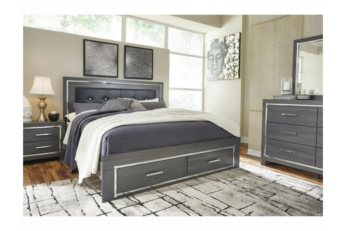 Lodanna Panel Bed With Storage & Dresser & Mirror & Nightstand