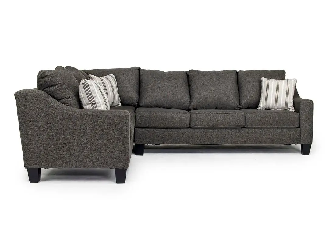 Lucy Queen Sleeper Tux Sectional With Mattress - Image 9