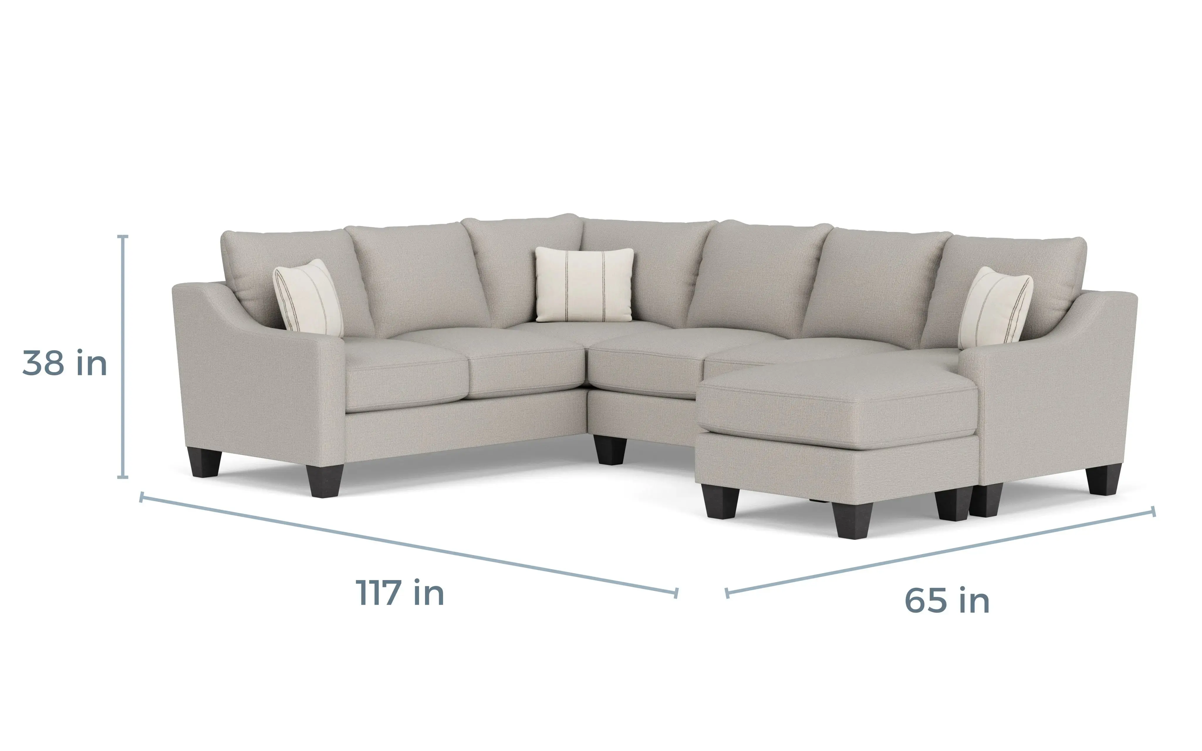 Lucy Tux Sofa Chaise Sectional - Image 6