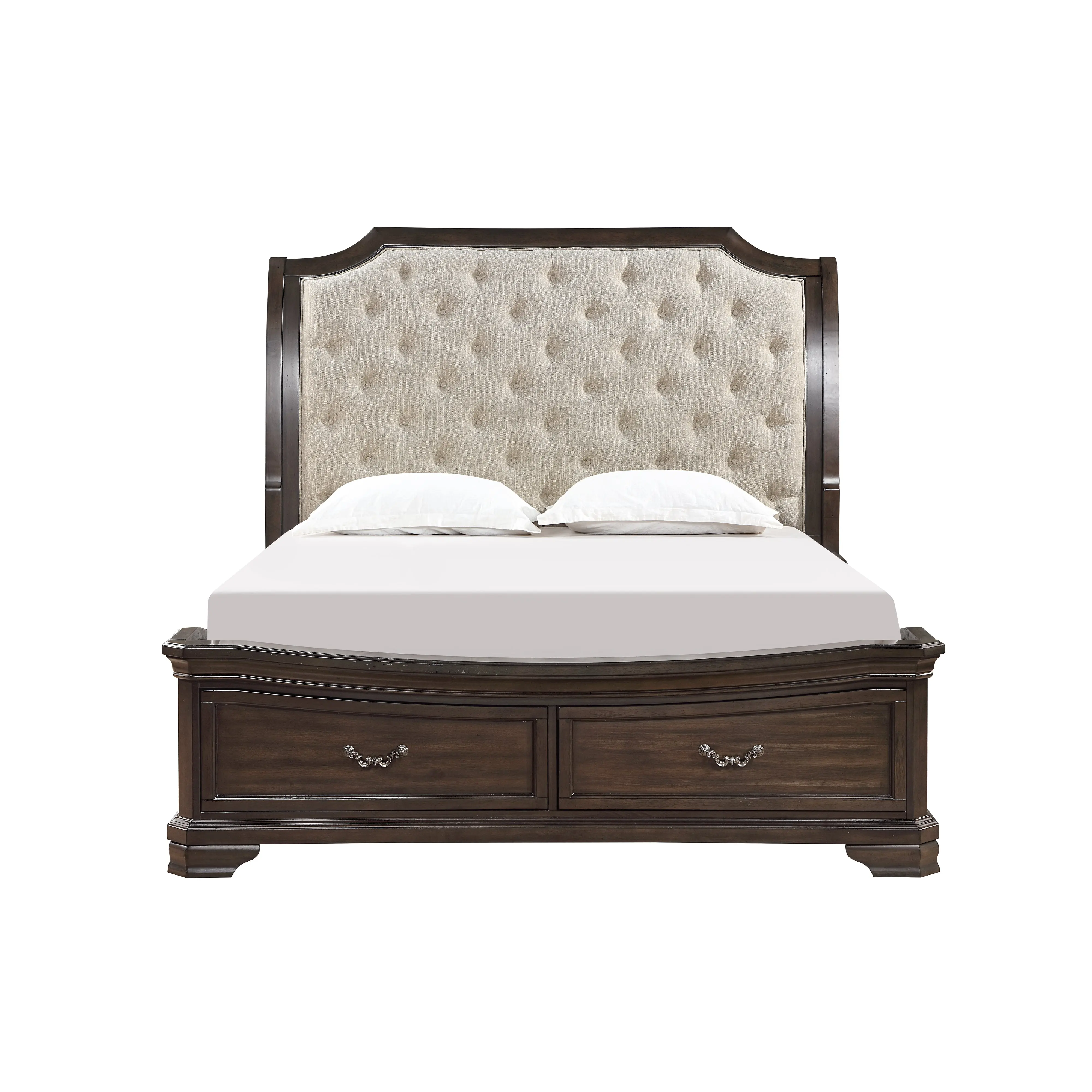 Lyndhurst Sleigh Bed With Storage & Dresser & Mirror & Nightstand - Image 31
