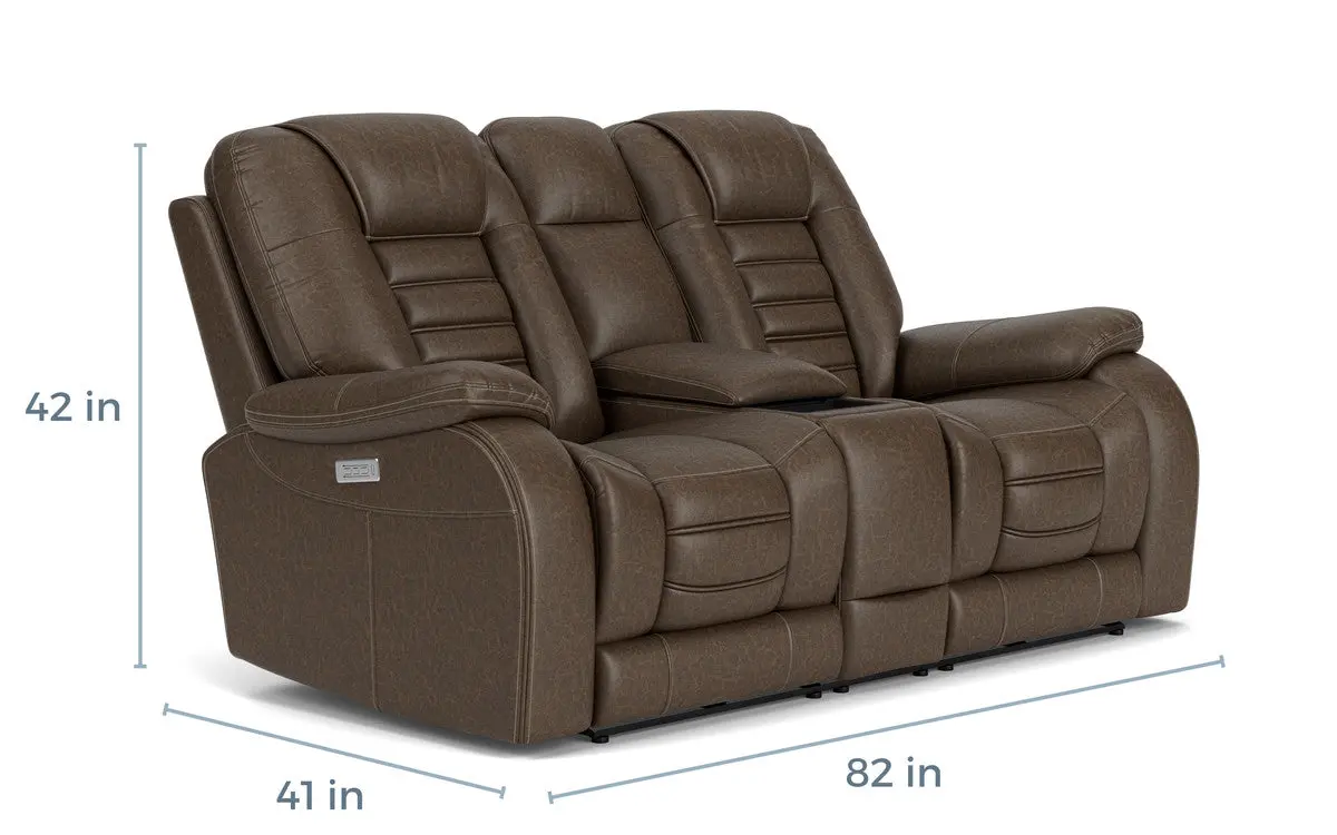 Malibu 3 Power Sofa & Console Loveseat - Image 3