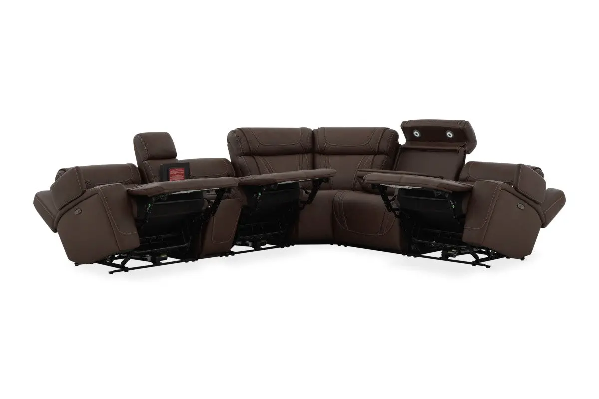 Max 6 Piece 2 Power Sectional With 2 Power Armless Recliner - Image 17
