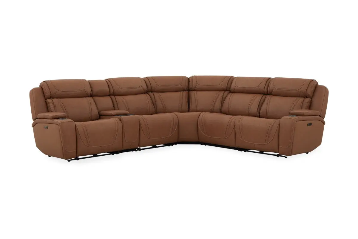 Max 6 Piece 2 Power Sectional With 2 Power Armless Recliner - Image 31